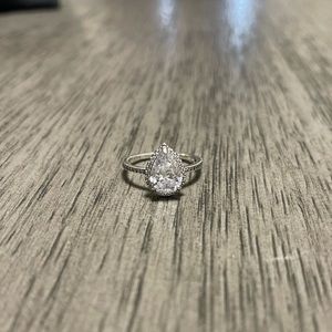 Pandora Sparkling Teardrop Halo Ring